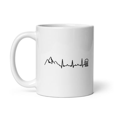 Heartbeat Beer And Mountain - Tasse berge 11oz