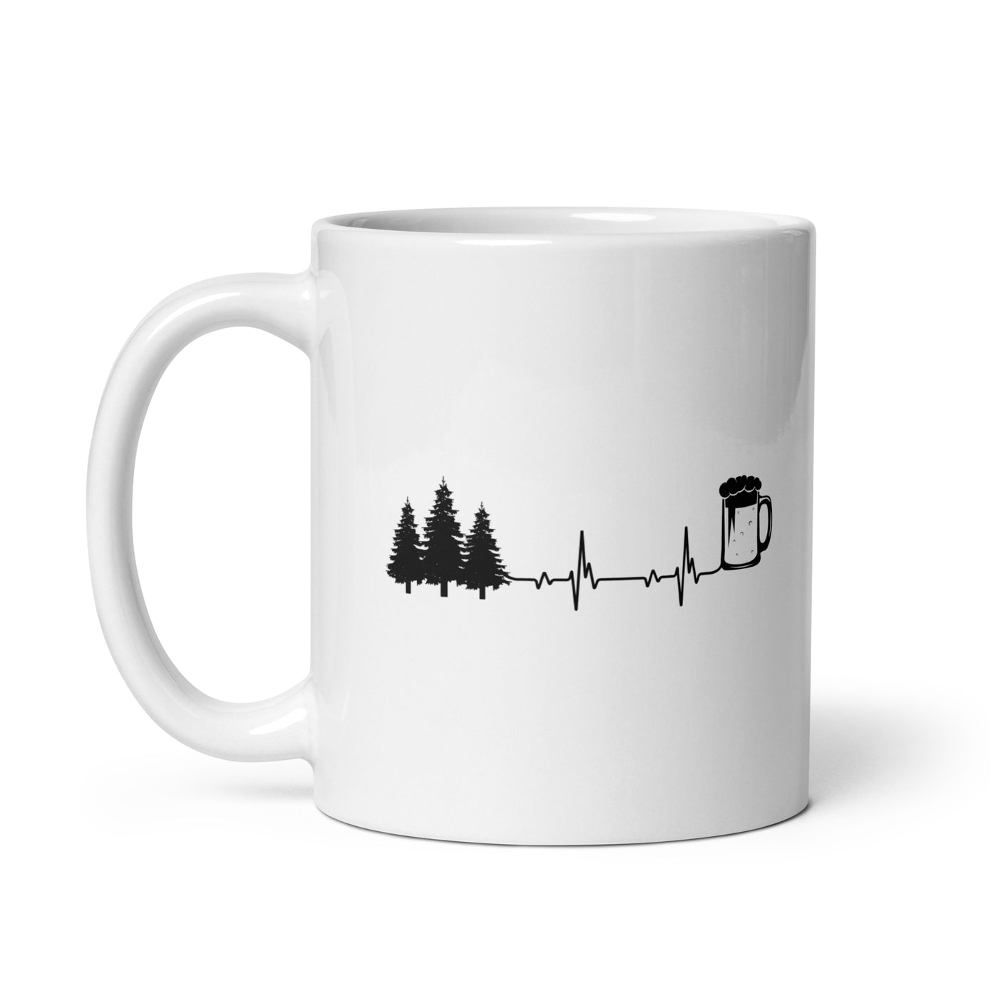 Heartbeat Beer And Trees - Tasse camping 11oz