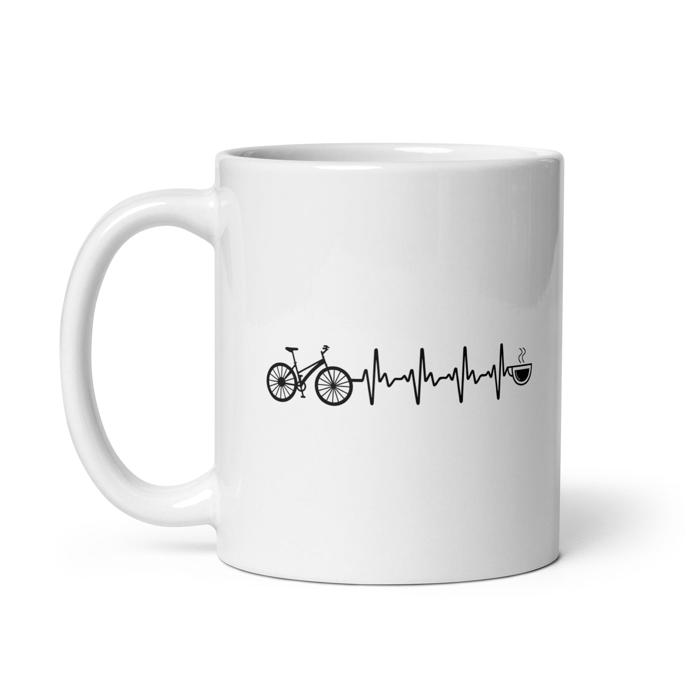 Heartbeat Coffee And Bicycle - Tasse fahrrad 11oz