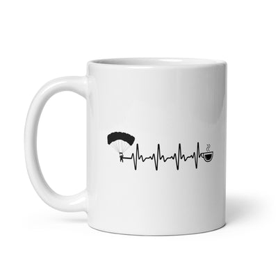 Heartbeat Coffee And Paragliding - Tasse berge 11oz