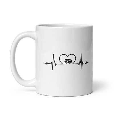 Heartbeat Heart And Camping 1 - Tasse camping 11oz