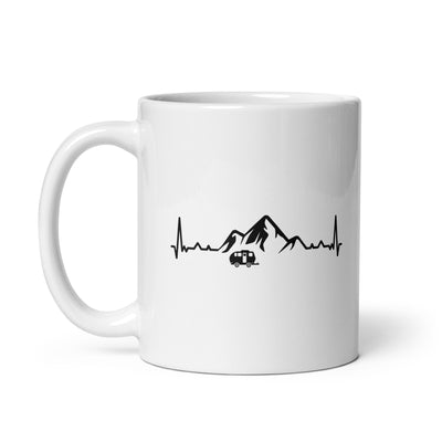 Heartbeat Mountain 1 And Camping - Tasse camping 11oz