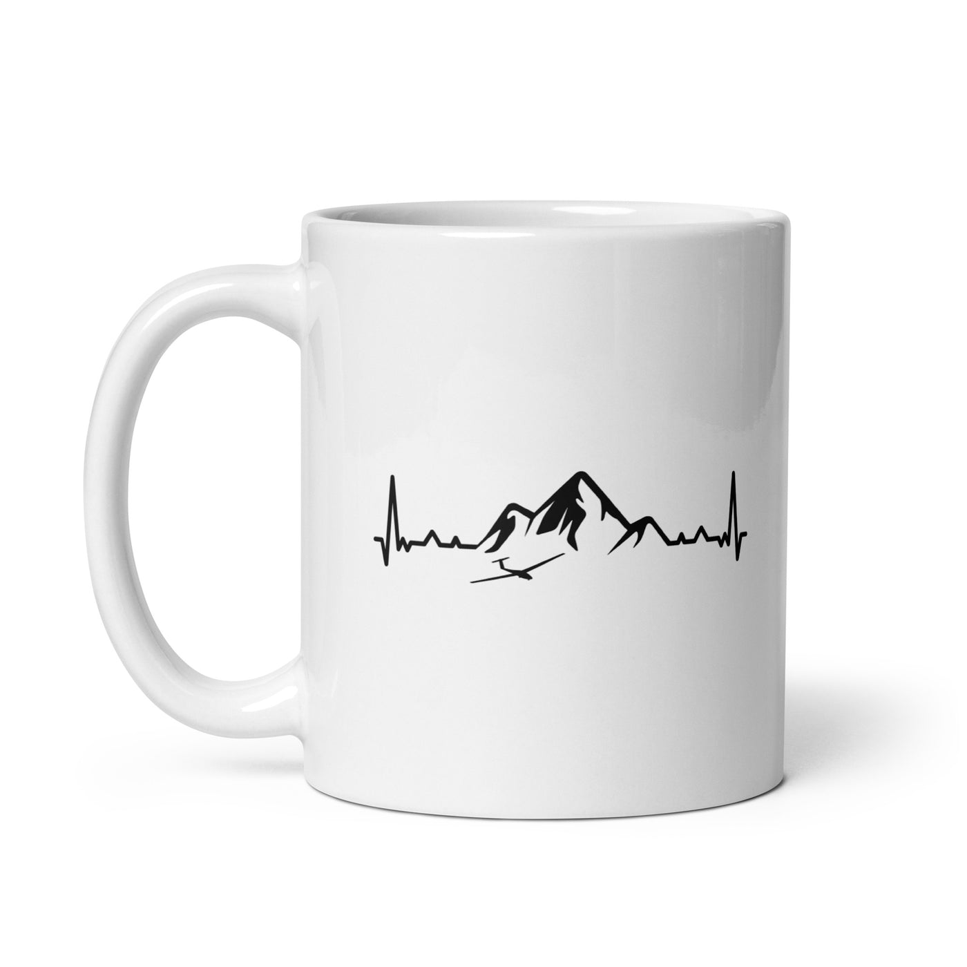 Heartbeat Mountain 1 And Sailplane - Tasse berge 11oz