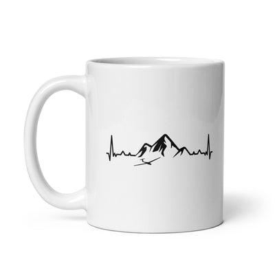 Heartbeat Mountain 1 And Sailplane - Tasse berge 11oz