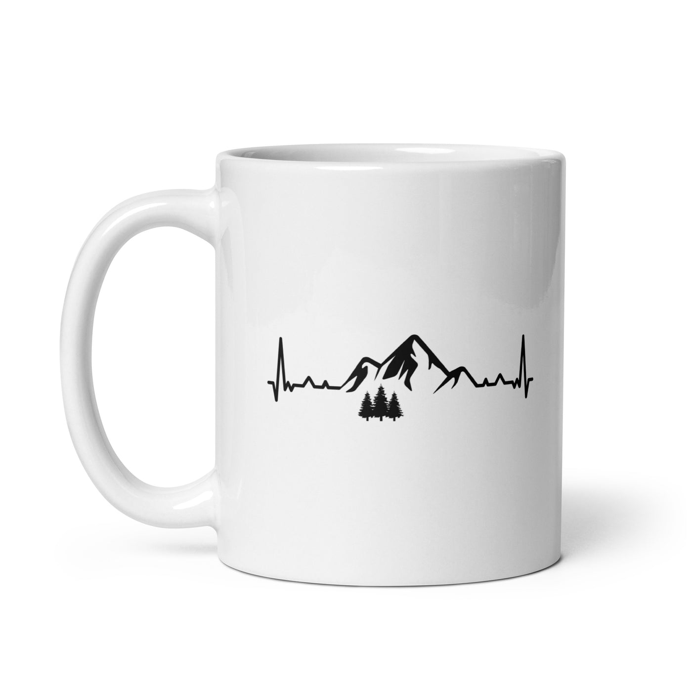 Heartbeat Mountain 1 And Trees - Tasse camping 11oz