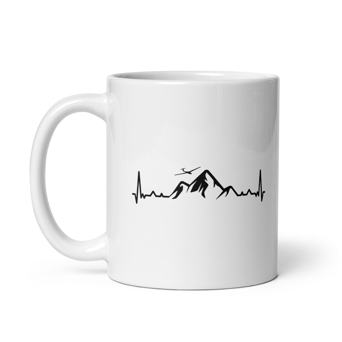Heartbeat Mountain And Sailplane - Tasse berge 11oz