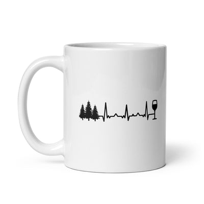 Heartbeat Wine And Trees - Tasse camping 11oz