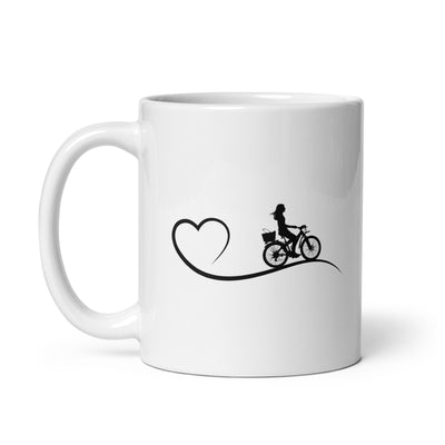 Herz Und Radfahrerin - Tasse fahrrad 11oz
