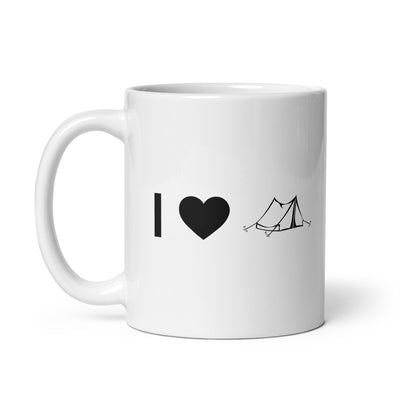 I Heart And Camping Tent - Tasse camping 11oz