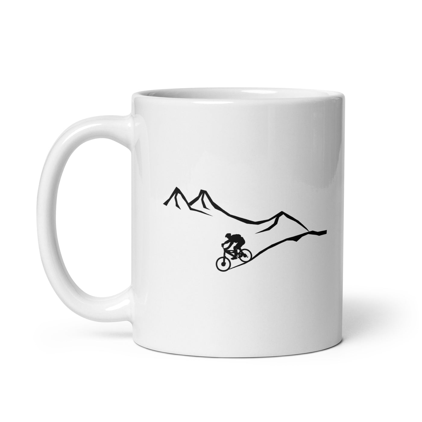 Mountain - Curve Line - Cycling - Tasse fahrrad 11oz