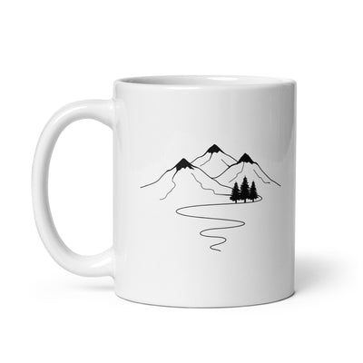 Mountain Trail Curves And Trees - Tasse camping 11oz