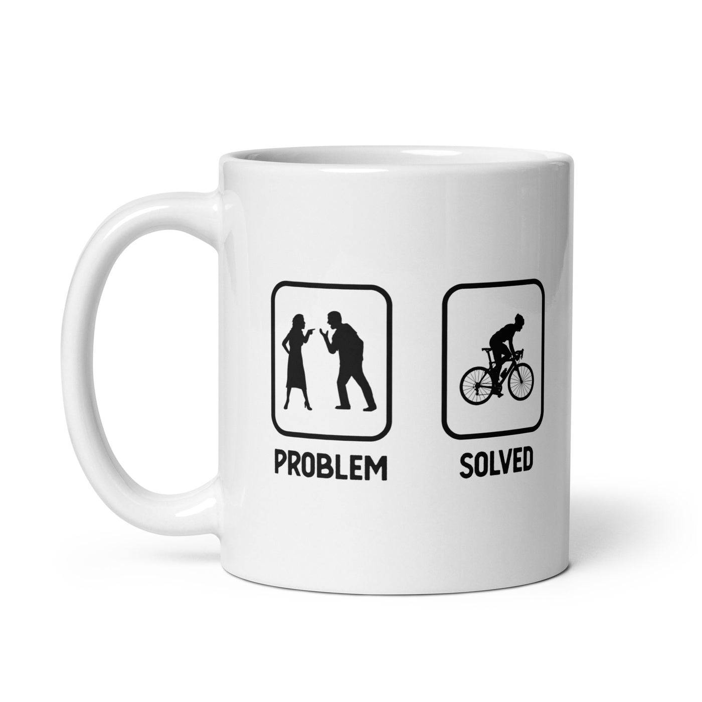 Problem Solved - Guy Cycling - Tasse fahrrad 11oz