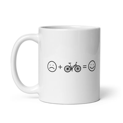 Smile Face And Bicycle - Tasse fahrrad 11oz