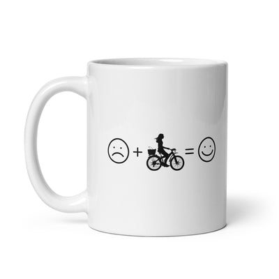 Smile Face And Cycling - Tasse fahrrad 11oz