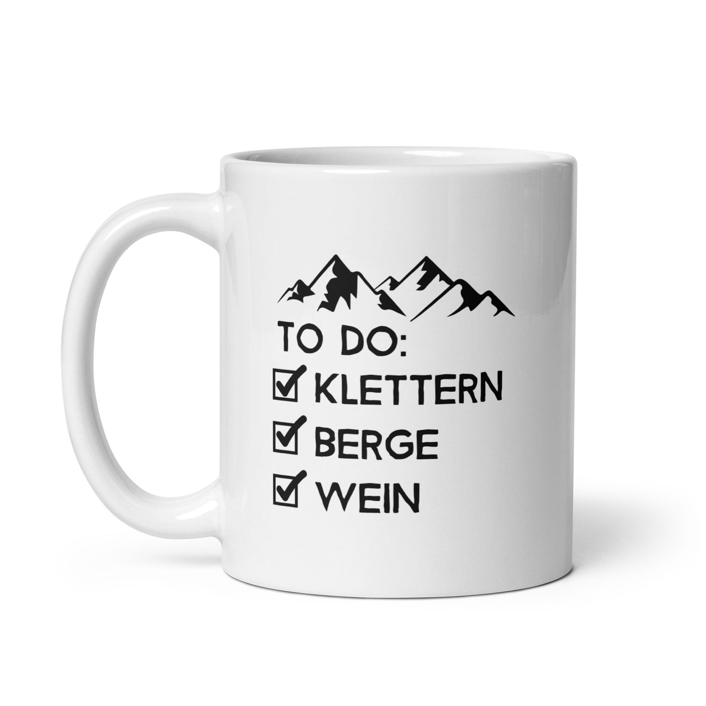 To Do Liste - Klettern, Berge, Wein - Tasse klettern 11oz