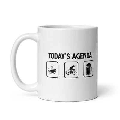 Today'S Agenda - Beer - Man Cycling - Tasse fahrrad 11oz