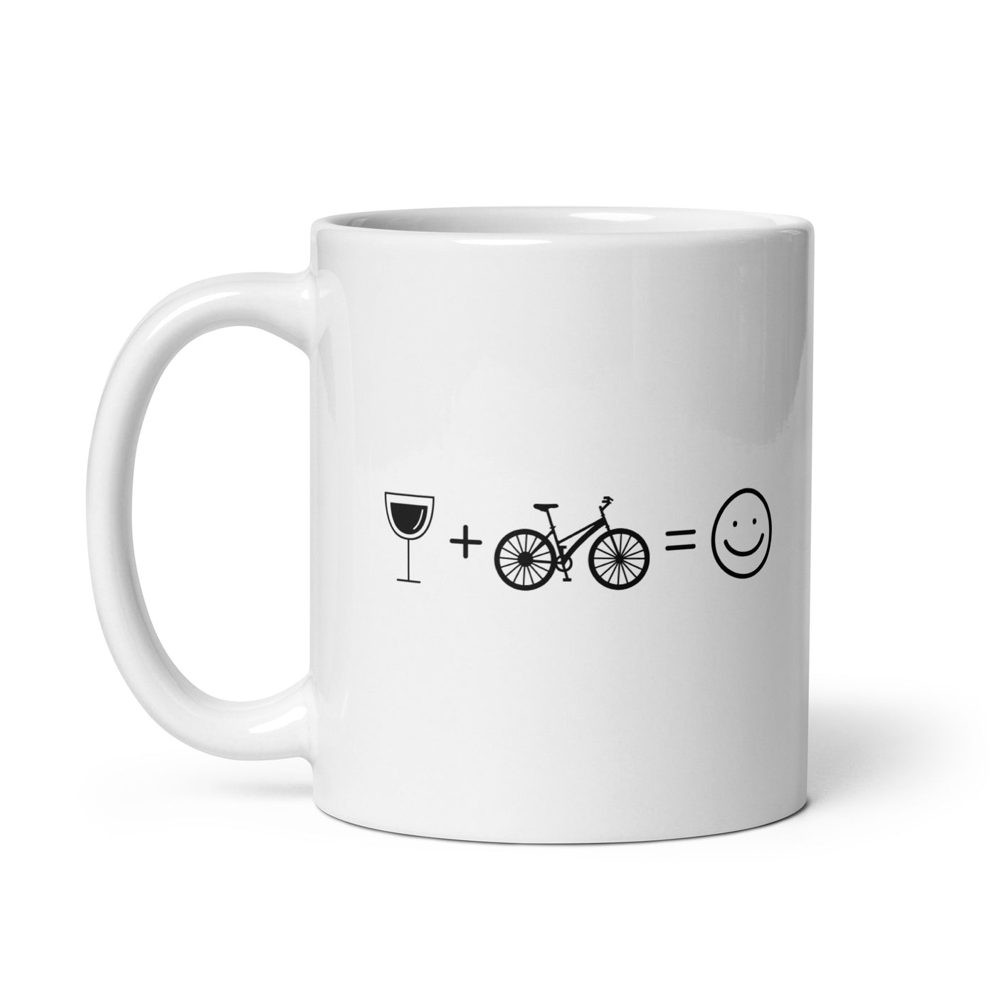 Wine Smile Face And Cycling - Tasse fahrrad 11oz