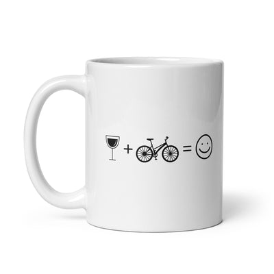 Wine Smile Face And Cycling - Tasse fahrrad 11oz