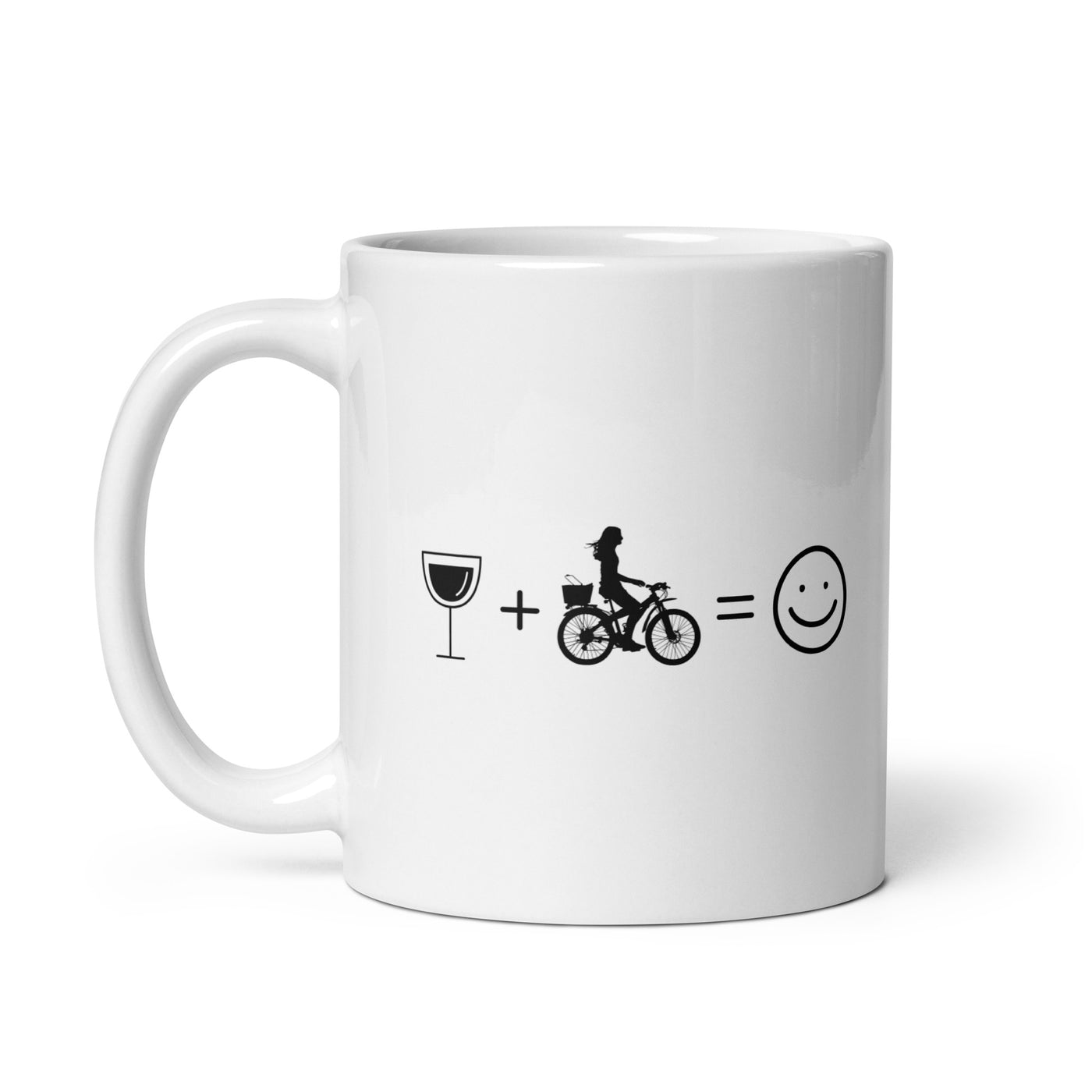 Wine Smile Face And Cycling 2 - Tasse fahrrad 11oz