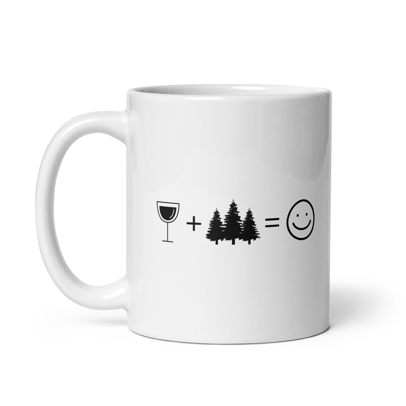 Wine Smile Face And Tree - Tasse camping 11oz