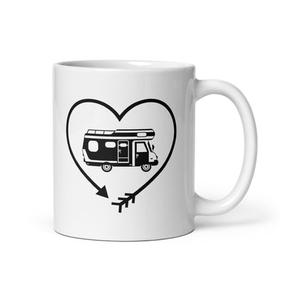 Arrow In Heartshape And Camping - Tasse camping