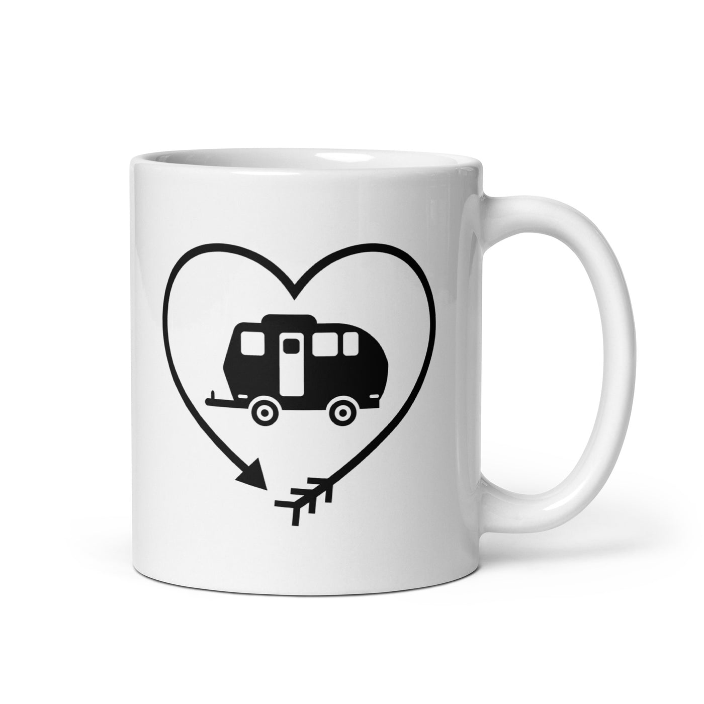 Arrow In Heartshape And Camping 2 - Tasse camping