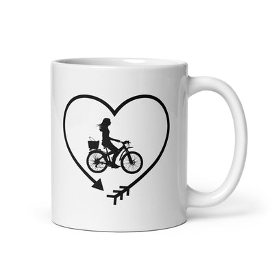Arrow In Heartshape And Cycling 2 - Tasse fahrrad