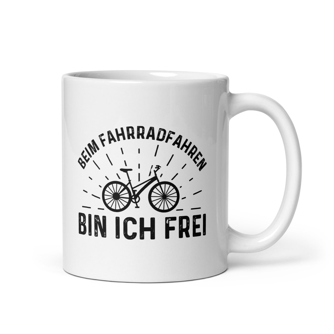 Beim Fahrradfahren Bin Ich Frei - Tasse fahrrad