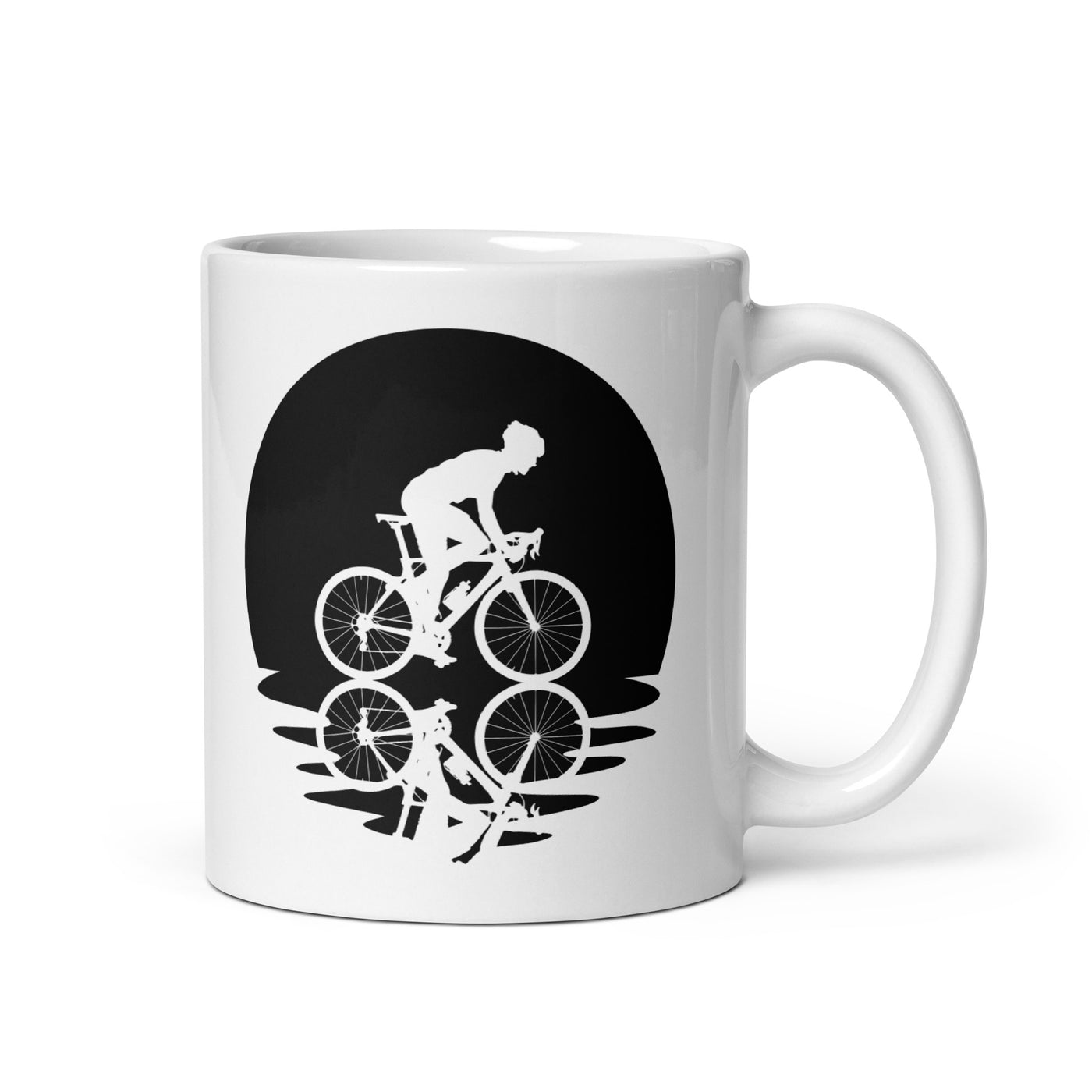 Circle And Reflection - Man Cycling - Tasse fahrrad