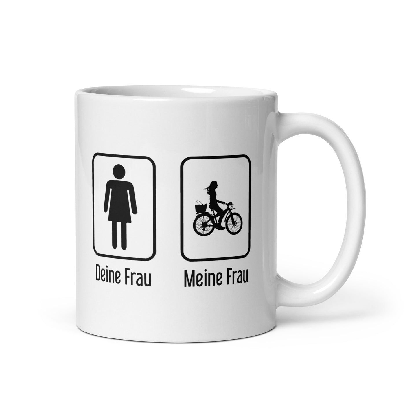 Deine Frau - Meine Frau - Tasse fahrrad