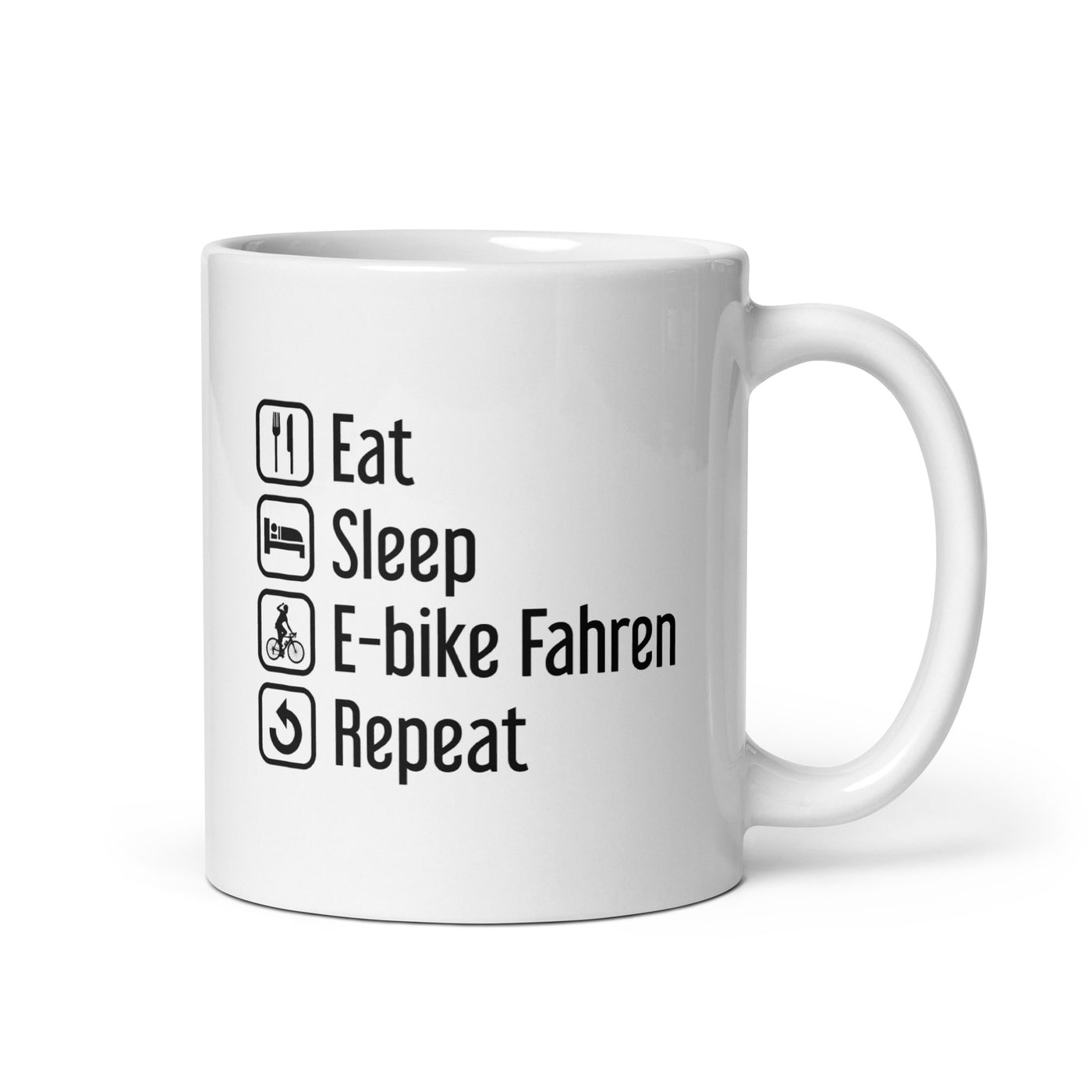 Eat Sleep E-Bike Fahren Repeat - Tasse e-bike