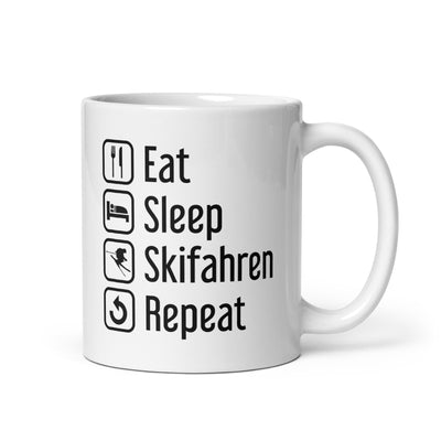 Eat Sleep Skifahren Repeat - Tasse ski