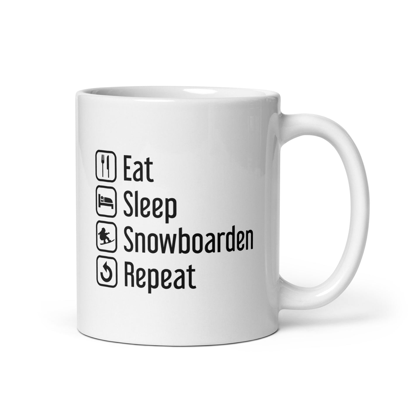 Eat Sleep Snowboarden Repeat - Tasse snowboarden