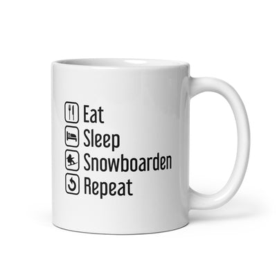 Eat Sleep Snowboarden Repeat - Tasse snowboarden