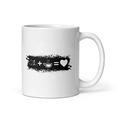 Grunge Rectangle - Heart - Coffee - Camping Tent - Tasse camping