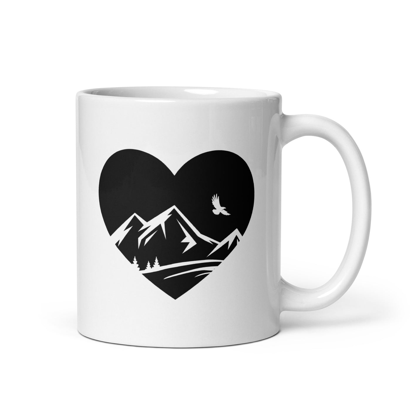 Heart 1 And Mountain - Tasse berge