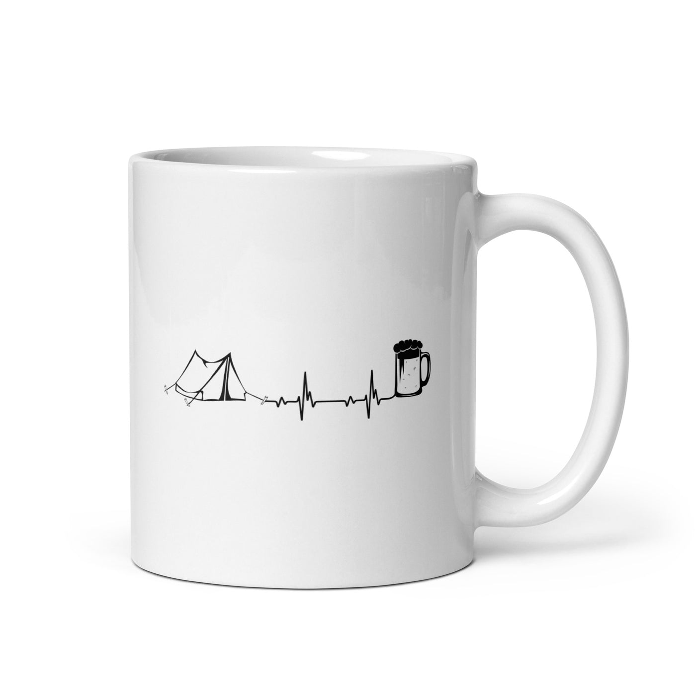 Heartbeat Beer And Camping - Tasse camping