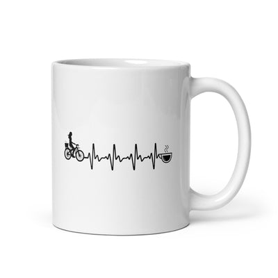 Heartbeat Coffee And Cycling - Tasse fahrrad