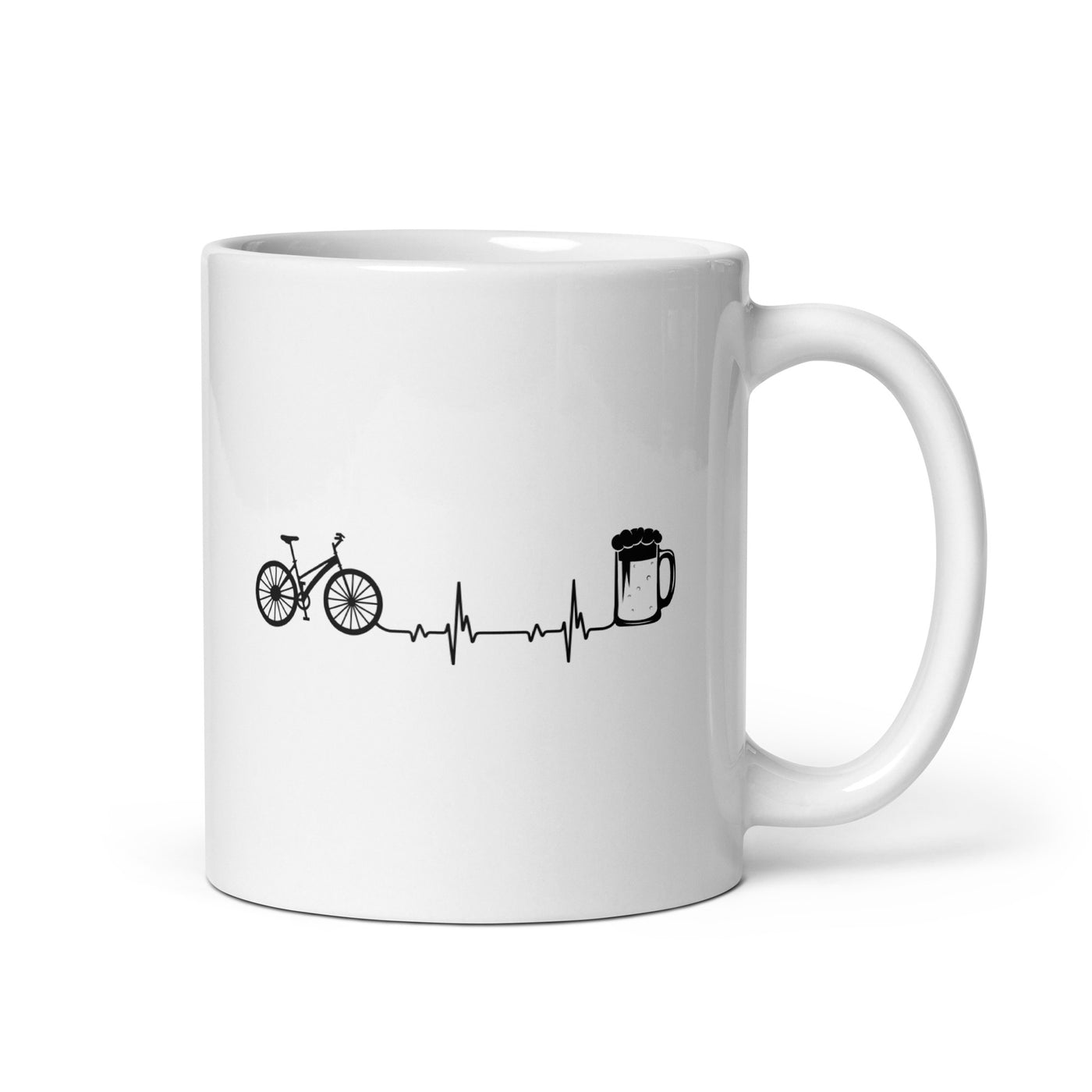 Heartbeat Beer And Bicycle - Tasse fahrrad