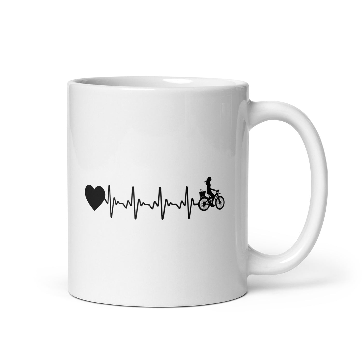 Heartbeat Heart And Cycling - Tasse fahrrad