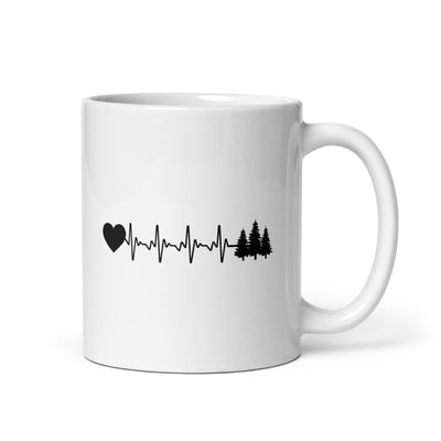 Heartbeat Heart And Trees - Tasse camping