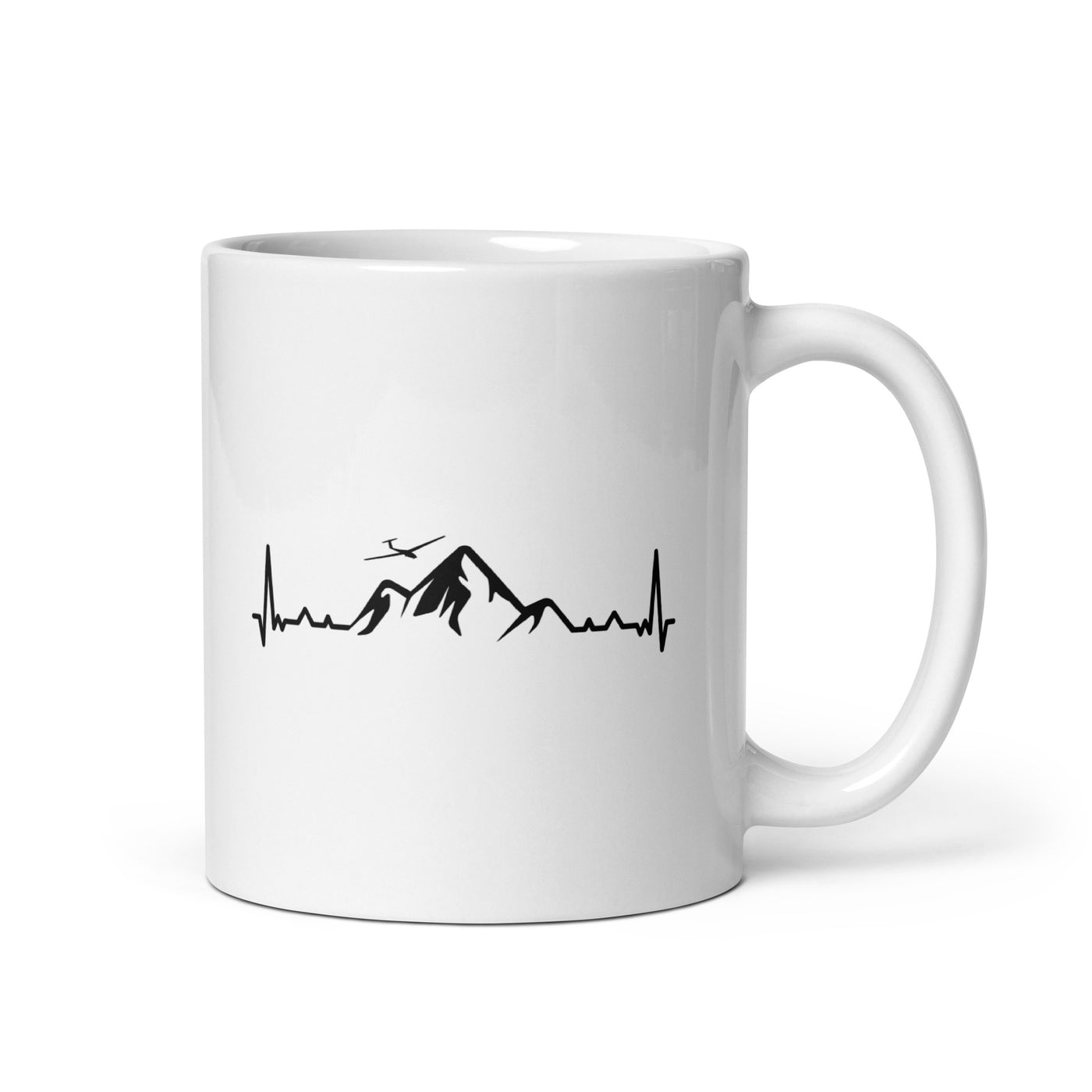 Heartbeat Mountain And Sailplane - Tasse berge