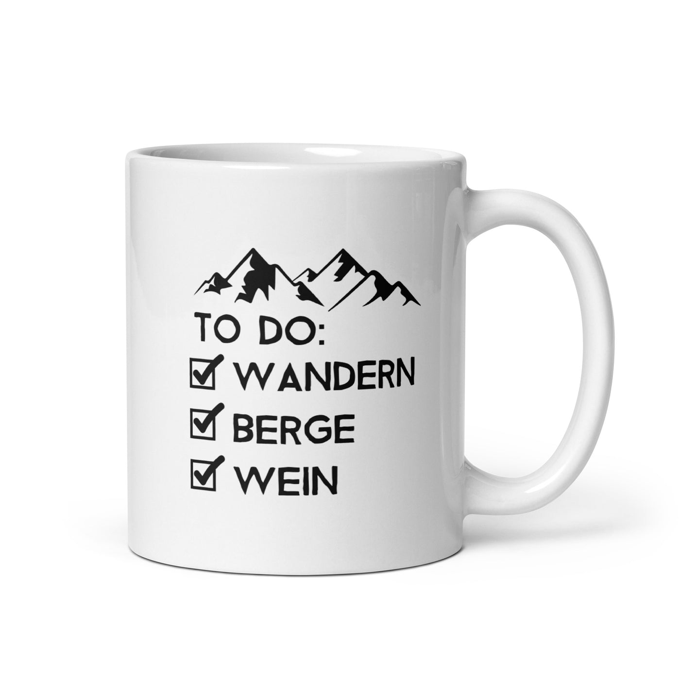 To Do Liste - Wandern, Berge, Wein - Tasse wandern