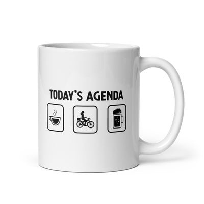 Today'S Agenda - Beer - Female Cycling - Tasse fahrrad