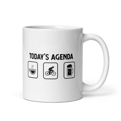 Today'S Agenda - Beer - Man Cycling - Tasse fahrrad