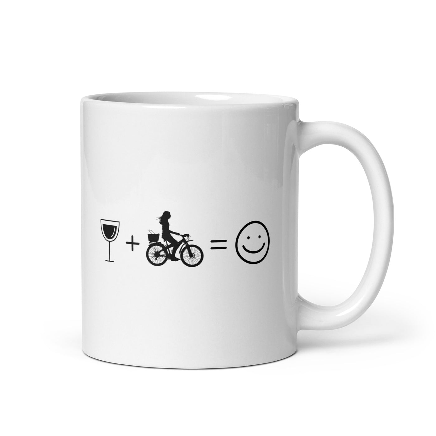Wine Smile Face And Cycling 2 - Tasse fahrrad