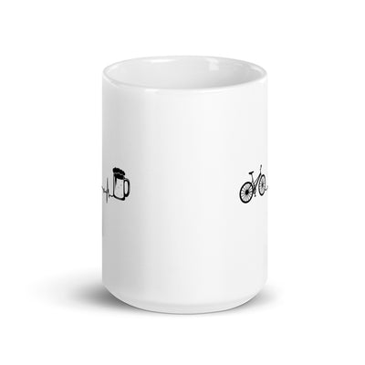 Heartbeat Beer And Bicycle - Tasse fahrrad