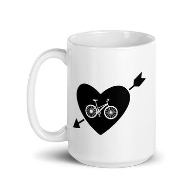 Arrow Heart And Cycling - Tasse fahrrad