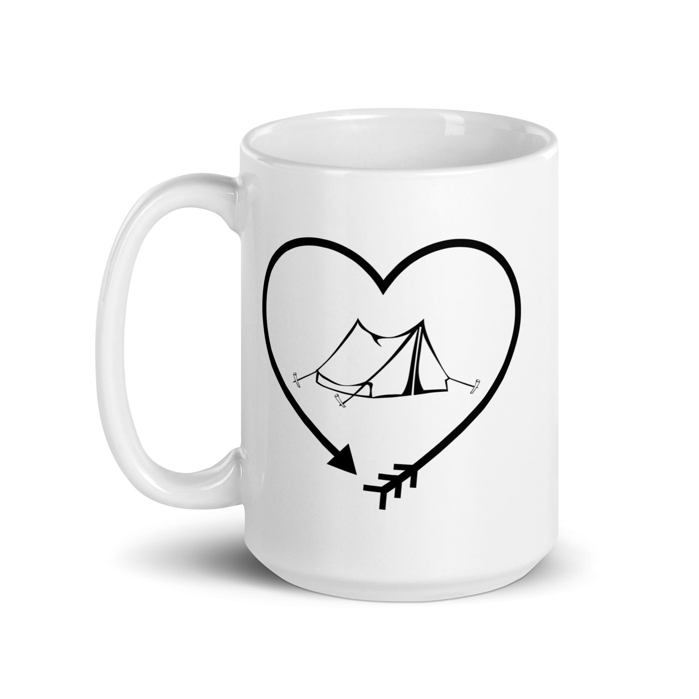 Arrow In Heartshape And Camping 1 - Tasse camping