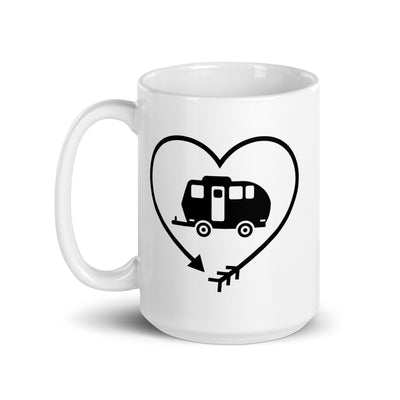 Arrow In Heartshape And Camping 2 - Tasse camping